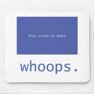 Blue screen of death - whoops! mouse mat
