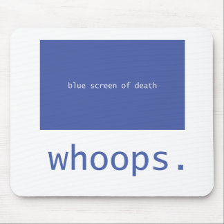 Blue screen of death - whoops! mouse mat