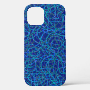 Blue scribbled lines pattern Case-Mate iPhone case