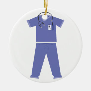 Blue Scrubs Ceramic Tree Decoration
