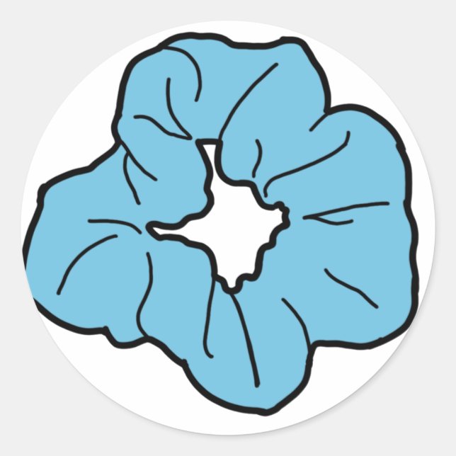 Blue Scrunchie Sticker (Front)