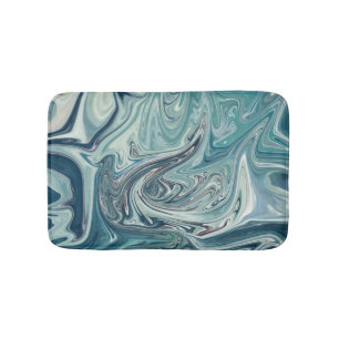 Blue Sea Abstract Painting Bath Mat