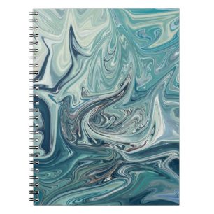 Blue Sea Abstract Painting Notebook