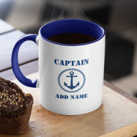 Blue Sea Anchor Captain Add Name or Boat Name sa0b