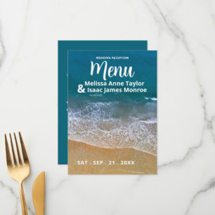 Blue Sea Beach Wedding Menu