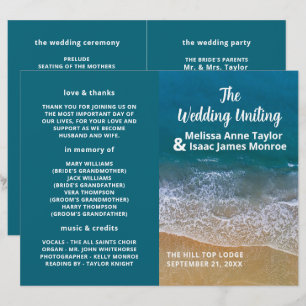 Blue Sea Beach Wedding Program