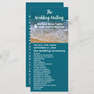 Blue Sea Beach Wedding Programme