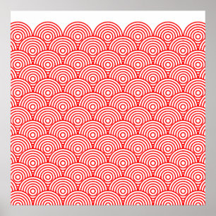 Blue Sea Breeze (red) Poster