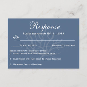 Blue Sea Coral RSVP Response Cards