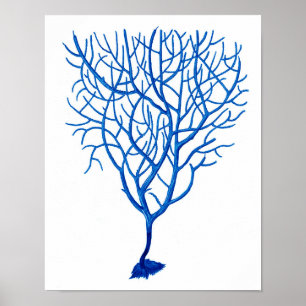 Blue Sea Fan Art Print # 6 Beach theme decor