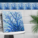 Blue Sea Fan Coral mosaic art Tile<br><div class="desc">Blue Sea Fan Coral mosaic art</div>