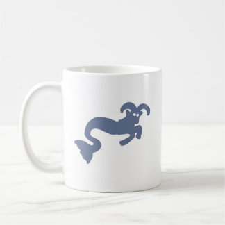 Blue Sea Goat Zodiac Silhouette Mug