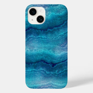 Blue Sea Green Agate Texture Case-Mate iPhone 14 Case
