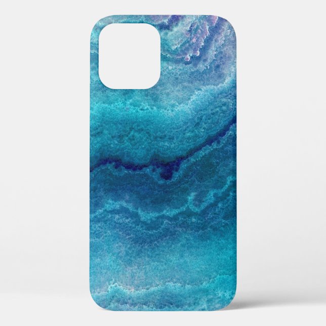 Blue Sea Green Agate Texture Case-Mate iPhone Case (Back)