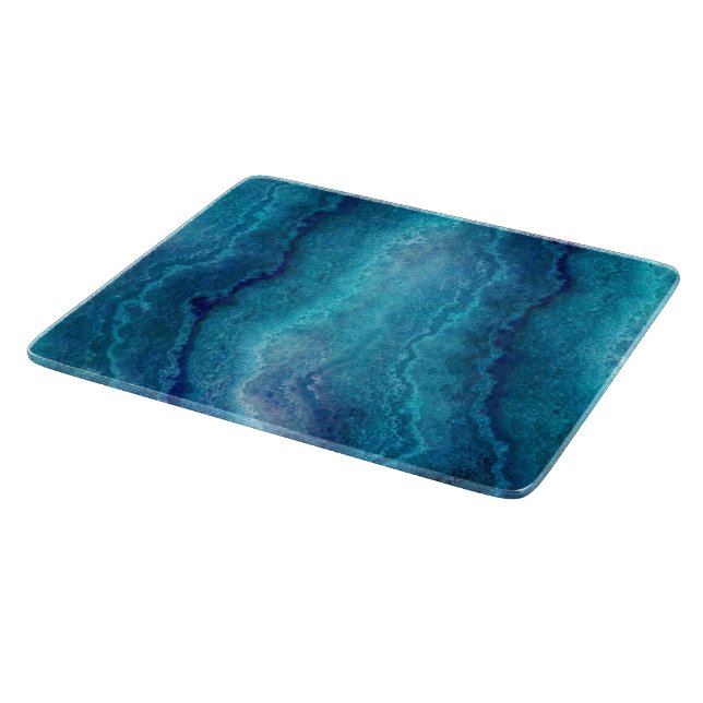 Blue Sea Green Agate Texture Cutting Board (Corner)