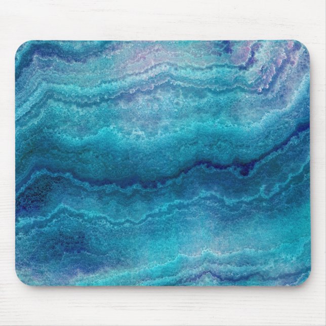 Blue Sea Green Agate Texture Mouse Mat (Front)