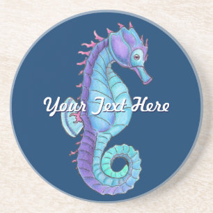 Blue Sea Horse Coaster