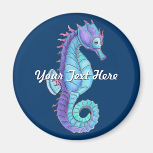 Blue Sea Horse Magnet