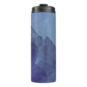 Blue sea ocean nature abstract painting art thermal tumbler