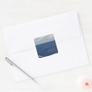 Blue Sea  Ocean Waves Square Sticker