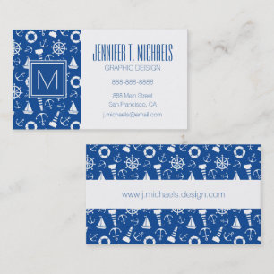 Blue Sea Pattern Business Card