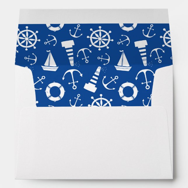 Blue Sea Pattern Envelopes (Back (Bottom))