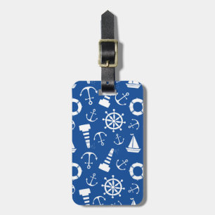 Blue Sea Pattern Luggage Tag