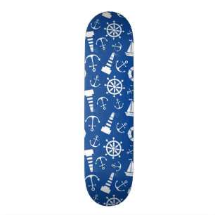 Blue Sea Pattern Skateboard