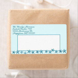 Blue Sea Stars Custom Shipping Labels