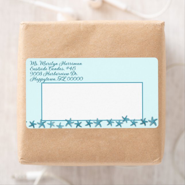 Blue Sea Stars Custom Shipping Labels (Insitu)