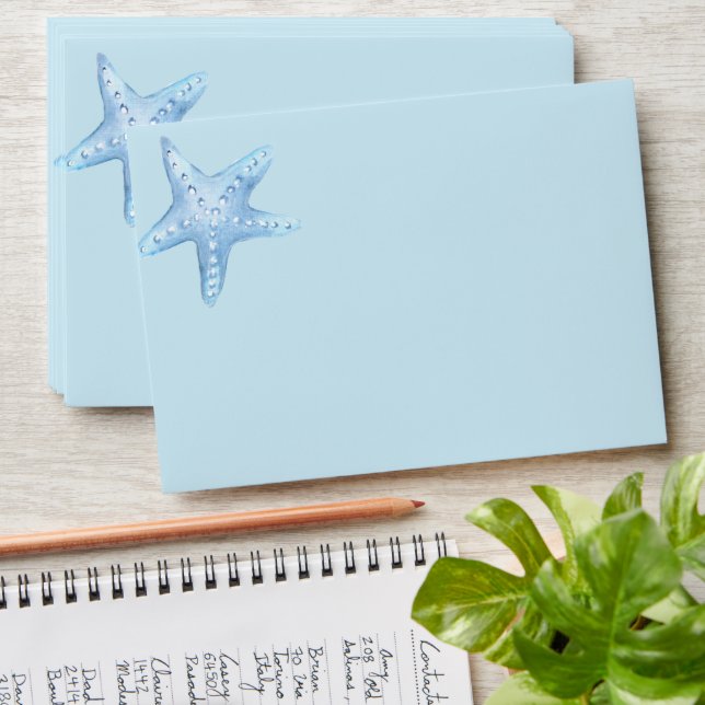 Blue Sea Summer  Envelope (Stacked)