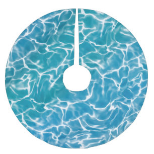 Blue Sea Water* Brushed Polyester Tree Skirt