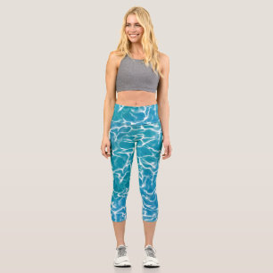 Blue Sea Water* Capri Leggings