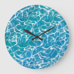Blue Sea Water* Large Clock