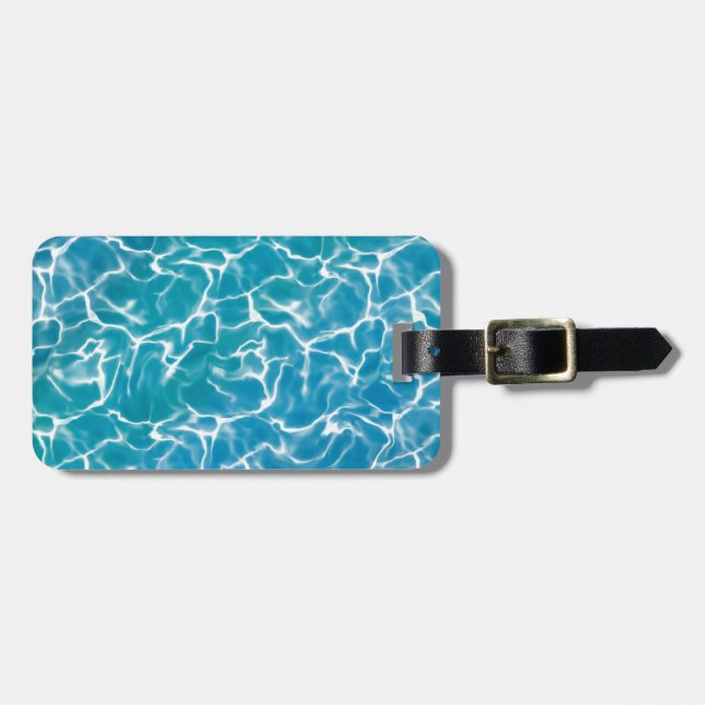 Blue Sea Water Luggage Tag (Front Horizontal)