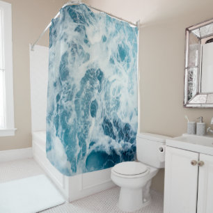Blue Sea Water Shower Curtain