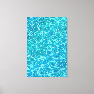 Blue sea Water with Sparkles Canvas Print