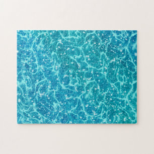 Blue sea Water with Sparkles Jigsaw Puzzle