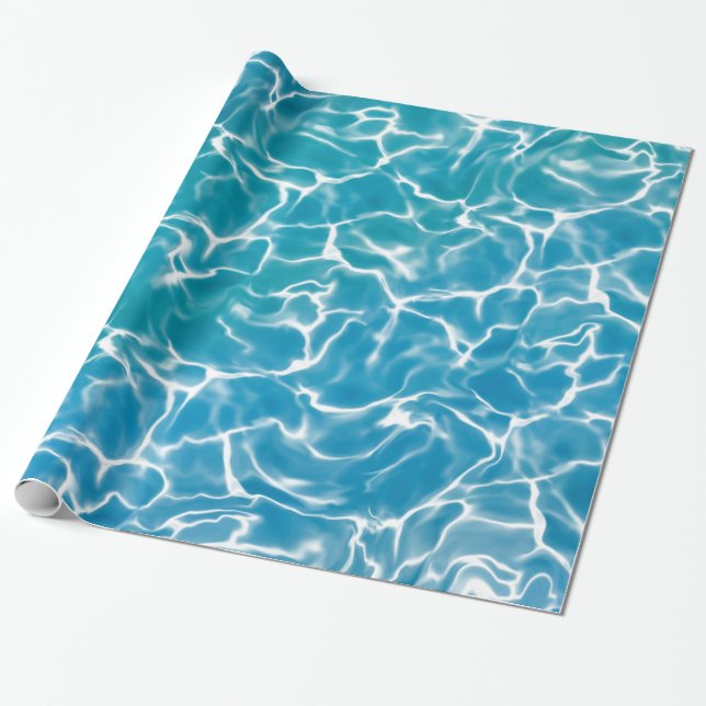 Blue sea Water Wrapping Paper (Unrolled)