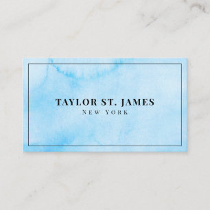 Blue Sea Watercolor Business Card