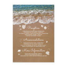Blue Sea Waves and Sand Beach Wedding Information