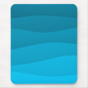 Blue sea waves mouse mat