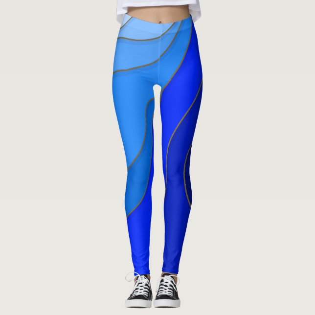 blue seabed - leggings (Front)