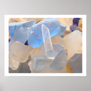 Blue SEAGLASS Fine art prints SEA GLASS Beach