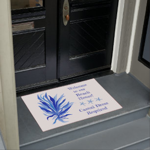 Blue seagrass with starfish  doormat
