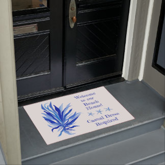 Blue seagrass with starfish  doormat