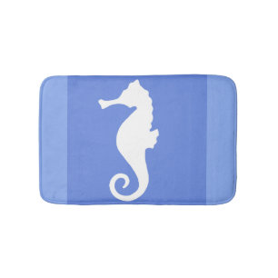 Blue Seahorse Bath Mat
