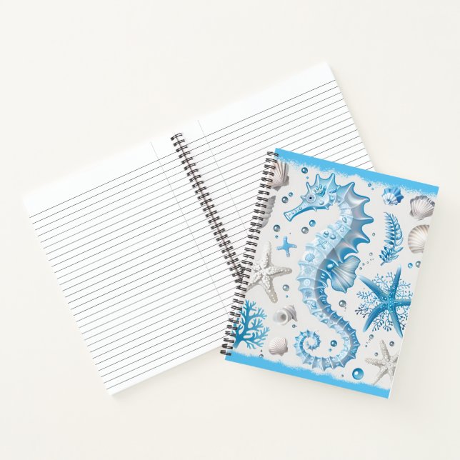 Blue Seahorse  Notebook (Inside)