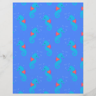 Blue Seahorse Pattern