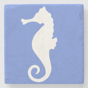 Blue Seahorse Stone Coaster